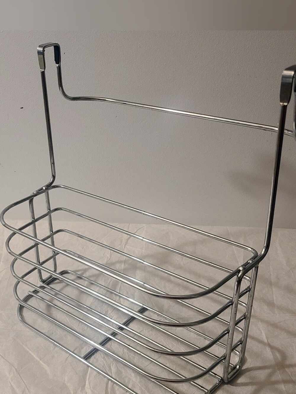 Kitchen Bath Metal Storage Holder Rack Hanging Over Cabinet